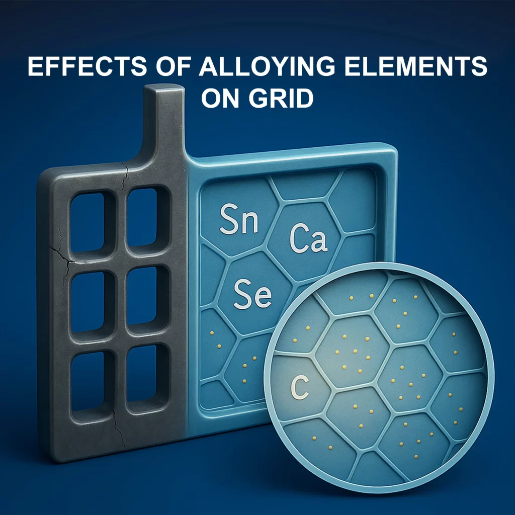 3D illustration of a grid structure showing chemical symbols Sn, Ca, Se, and C