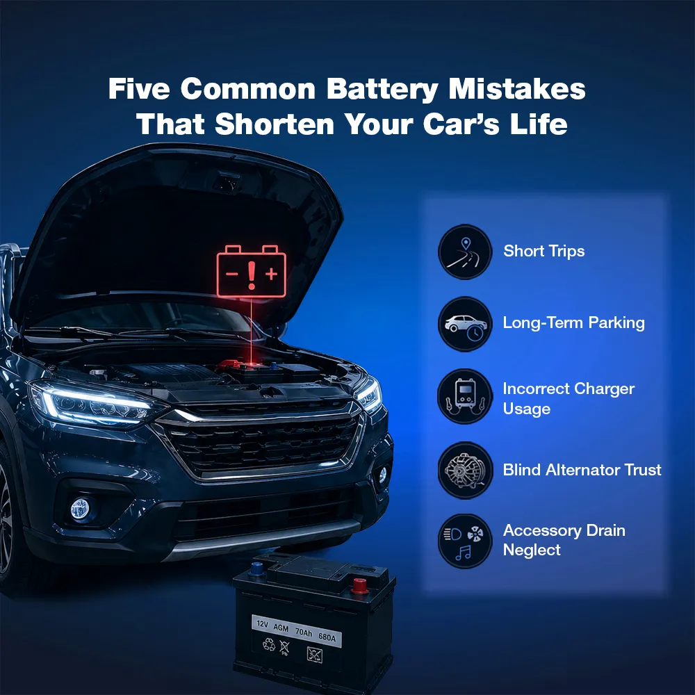 Five Common Battery Mistakes That Shorten Your Car’s Life